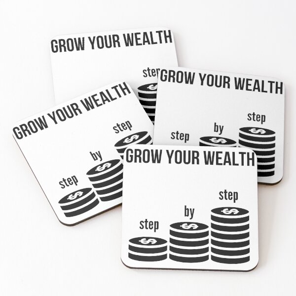 Item preview, Grow Your Wealth Step by Step Motivational designed and sold by VasInd.
