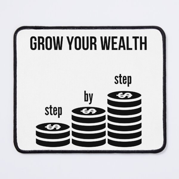 Item preview, Grow Your Wealth Step by Step Motivational designed and sold by VasInd.