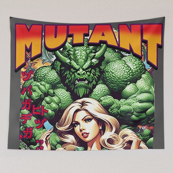 Item preview, mutant vs monster vintage poster designed and sold by aliraweb.