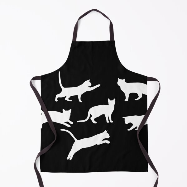 Item preview, Whiskered Wonders: A Dance of White Cat Silhouettes, Unique designed and sold by villacreativa.