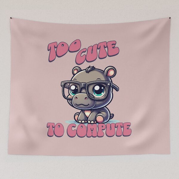 Item preview, Cute Baby Hippo designed and sold by RockBeeDesigns.