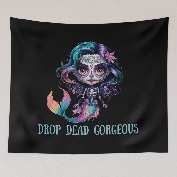 Item preview, Drop Dead, Gorgeous Skeleton Mermaid Art designed and sold by Ophelia's Bazaar.