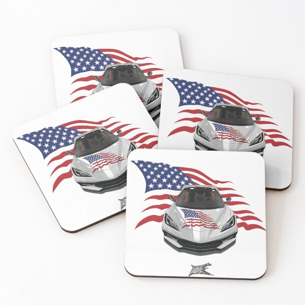 Item preview, patriotic american flag corvette stingray c8  designed and sold by NaquashM.