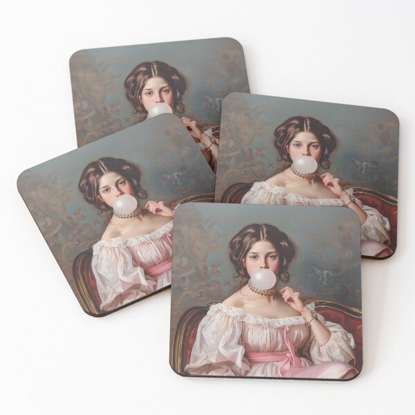 Item preview, Victorian lady with gum designed and sold by TrendyArtInk.