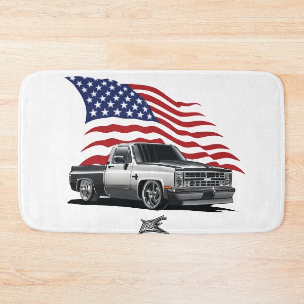 Item preview, patriotic american flag c10 pickup truck designed and sold by NaquashM.