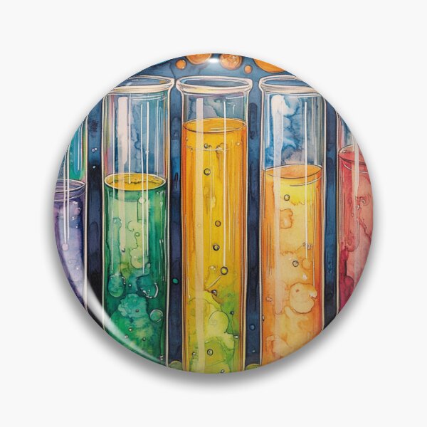 Item preview, Watercolor Science-Chemistry Test Tubes Illustration designed and sold by GrinGalore.