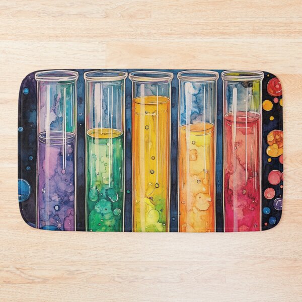 Item preview, Watercolor Science-Chemistry Test Tubes Illustration designed and sold by GrinGalore.