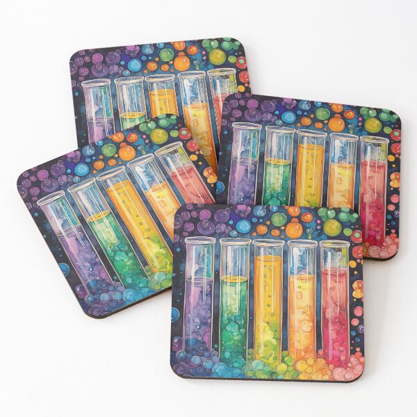 Item preview, Watercolor Science-Chemistry Test Tubes Illustration designed and sold by GrinGalore.
