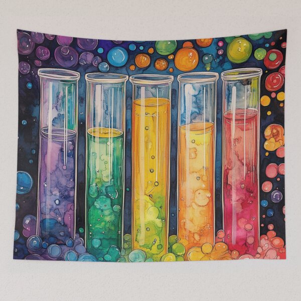 Item preview, Watercolor Science-Chemistry Test Tubes Illustration designed and sold by GrinGalore.