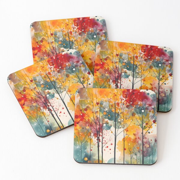 Item preview, watercolor autumn trees designed and sold by haroulita.