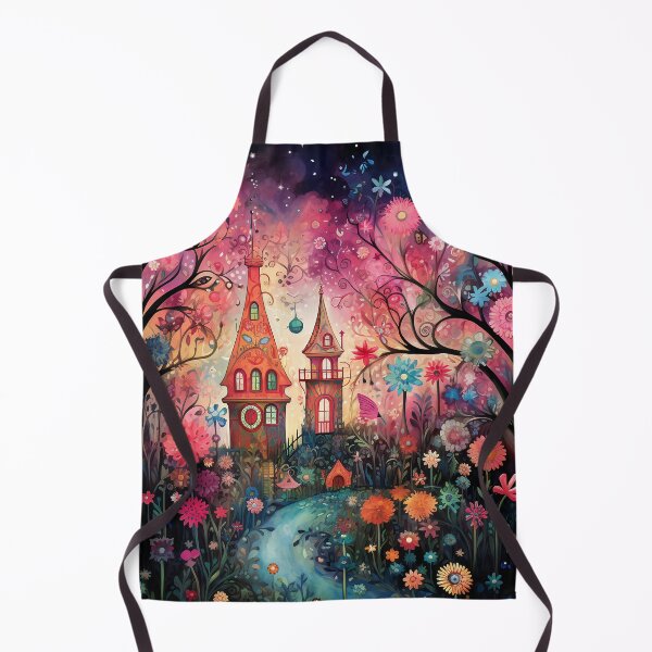 Item preview, whimsical castle in the flower forest designed and sold by haroulita.