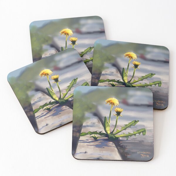 Item preview, flower growing out of pavement - rebel plant designed and sold by poki-art.