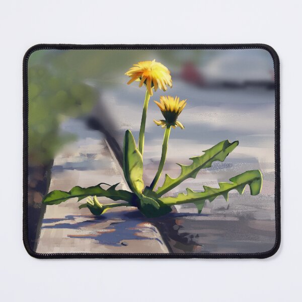 Item preview, flower growing out of pavement - rebel plant designed and sold by poki-art.