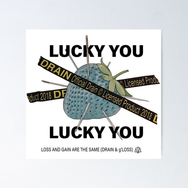Item preview, Bladee Drain Gang Lucky You Strawberry logo designed and sold by 3stars9.