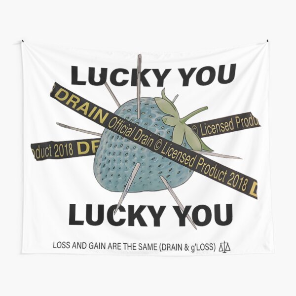 Vista previa del artículo con la obra «Bladee Drain Gang Lucky You Logotipo de fresa», diseñado y vendido por 3stars9.