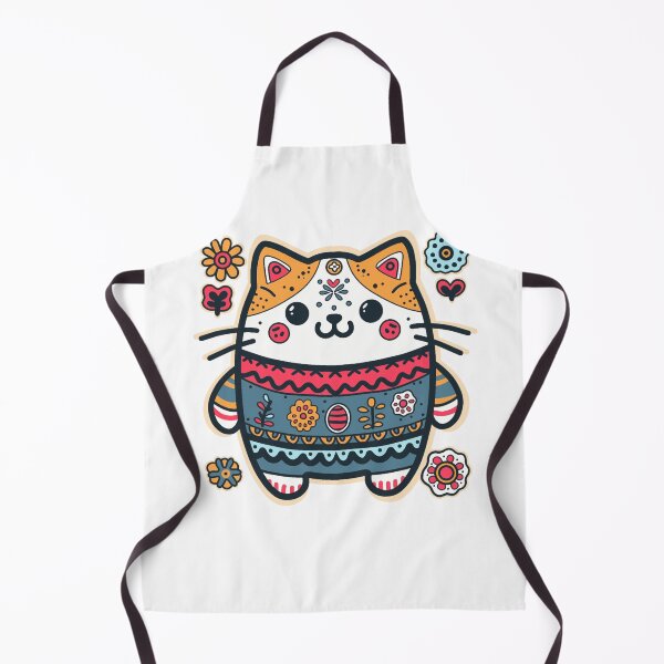 Item preview, KittyKat - Cute Chubby Cat with Flowers designed and sold by KittyKatCats.
