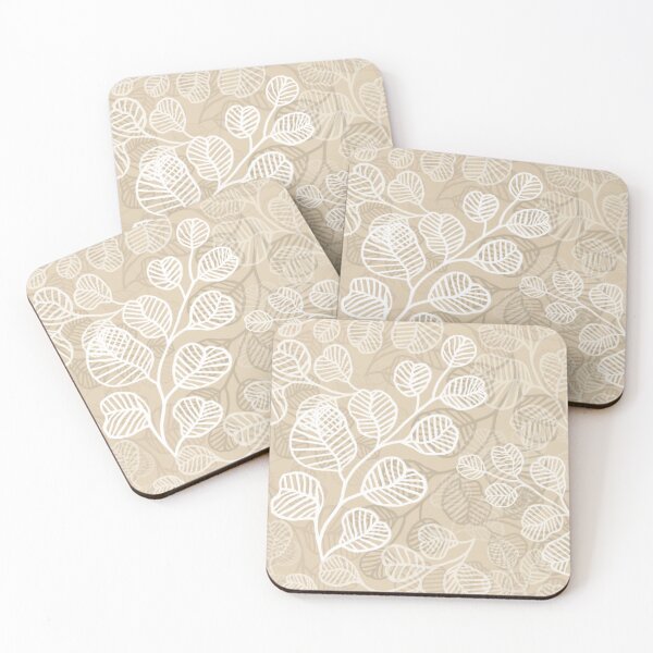 Item preview, Flourishing Leafy Silhouettes of Gentle Serenity Beige HD L 4 designed and sold by MizFlaire.