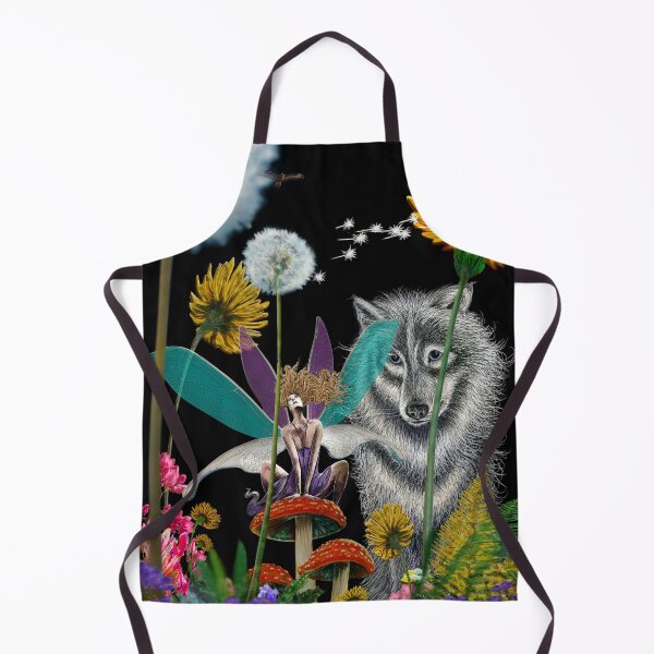Item preview, Fairy Ring Wolf Security Guard Flowers Mushrooms Dandelions designed and sold by oz10.