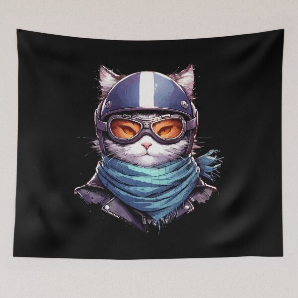Item preview, Biker Cat Anime designed and sold by TomFrontierArt.