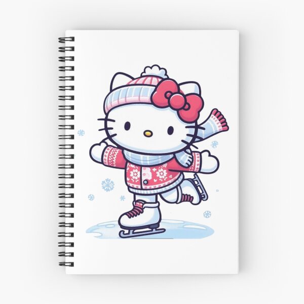 Item preview, Kitty Cat Christmas Ice Skating Kawaii  designed and sold by rfd2.