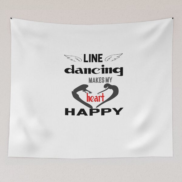 Item preview, Line Dancing Makes My Heart Happy Line Dance T-Shirt designed and sold by iLamshop.