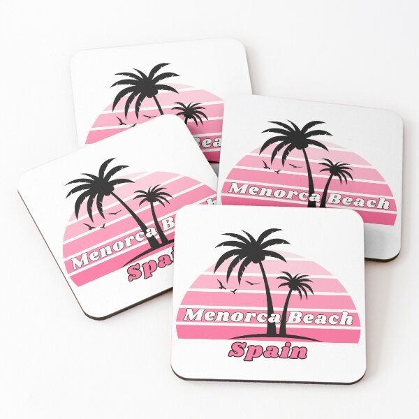 Item preview, Retro Cool Menorca Beach Spain Palm Tree at Sunset Souvenirs designed and sold by karmdaf.