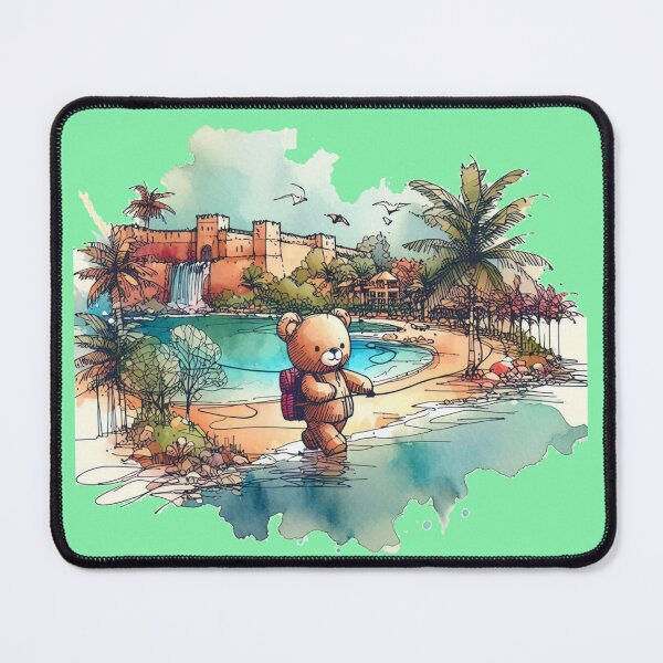 Item preview, Stunning 3D Sketch of Dominican Republic’s Nature & Landmarks - Beaches, Waterfalls & Wildlife, designed and sold by PaintMeWorld.