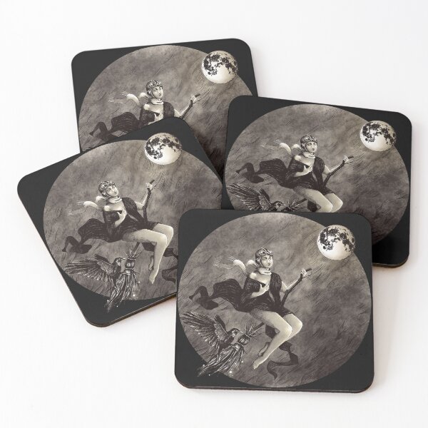 Item preview, aviatrix - pin up witch on a broom designed and sold by Aniseed-makes.