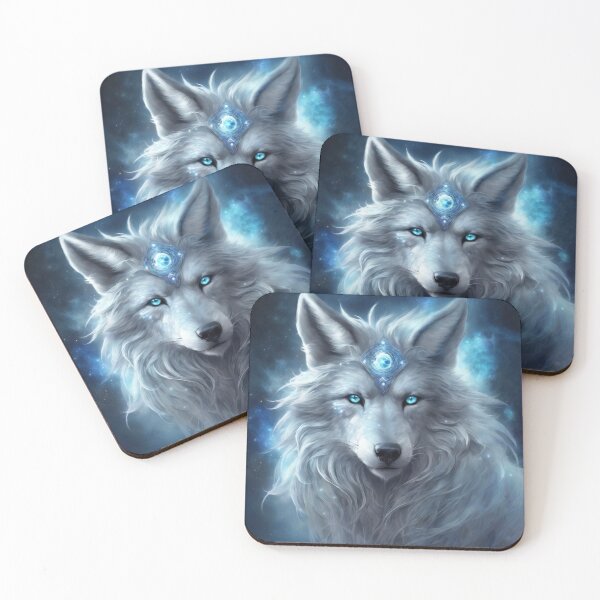 Artikelvorschau, Starlight Wolf mit magischem Diadem entworfen und verkauft von Pines & Starlight.