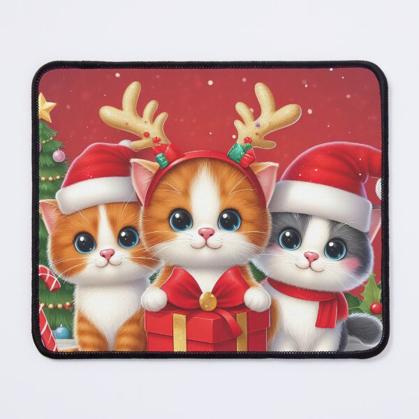 Item preview, 3 Cute Christmas cats illustration designed and sold by lalylaura.