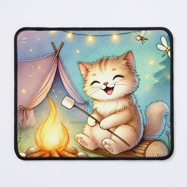 Item preview, Love Camping With This Cute Feline! designed and sold by NoelaniArt.