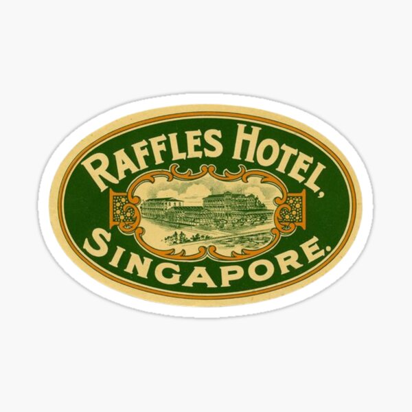 Item preview, Raffles Hotel (Singapore) Vintage Luggage Label designed and sold by FutureTraveller.