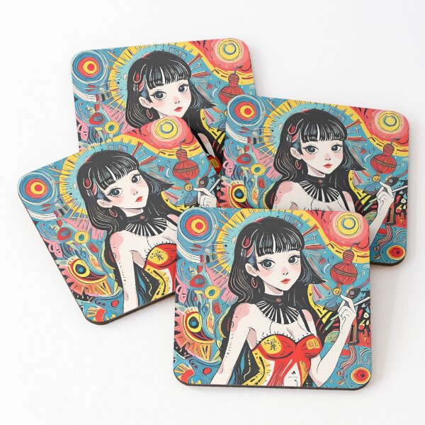 Item preview, Psychedelic Beauty: Anime With Bodypainting Woman in a Surreal Vortex designed and sold by marvinismyname.