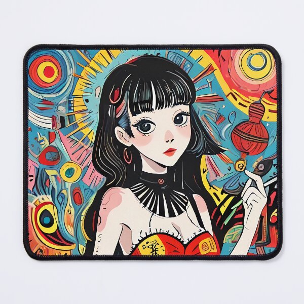 Item preview, Psychedelic Beauty: Anime With Bodypainting Woman in a Surreal Vortex designed and sold by marvinismyname.