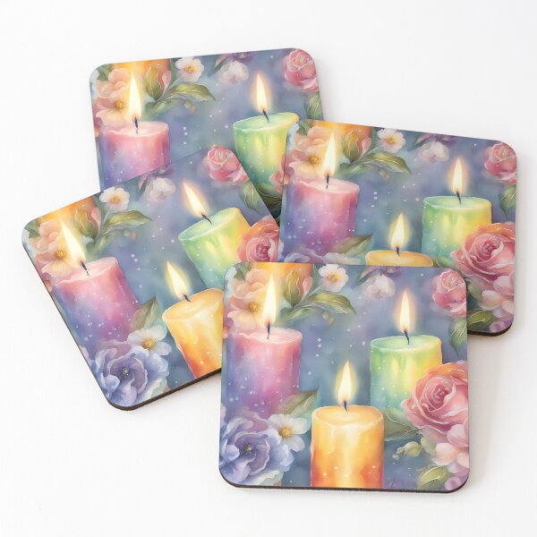 Artikelvorschau, Buntes Kerzenlicht und Blumen entworfen und verkauft von CalmnessbyChoice.
