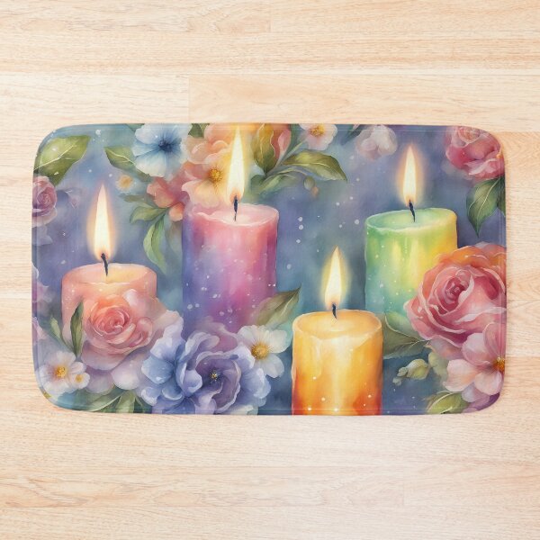 Item preview, Colorful Candlelights and Flowers designed and sold by CalmnessbyChoice.