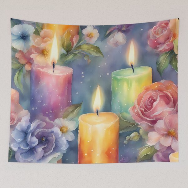 Item preview, Colorful Candlelights and Flowers designed and sold by CalmnessbyChoice.