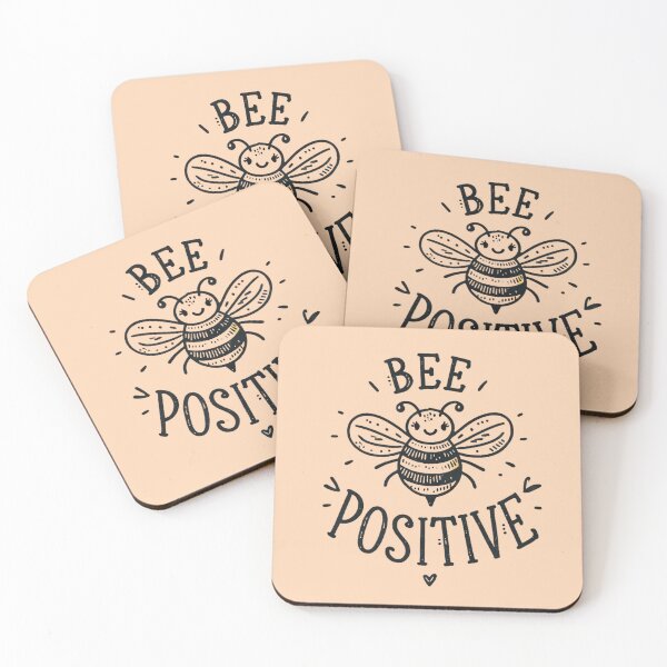 Item preview, Bee positive Motivational phrase Uplifting words designed and sold by Meandmyshop.