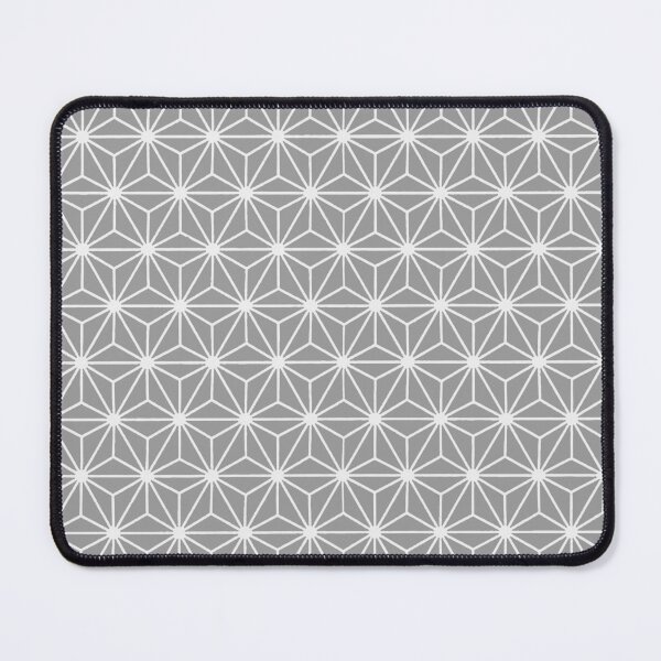 Item preview, Asanoha Star Or Hexagon Motif White On Medium Gray designed and sold by taiche.