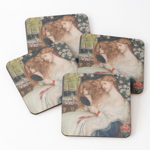 Item preview, Beautiful redheaded woman combing her hair by Dante Rossetti designed and sold by Vintage Designs +.