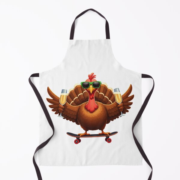 Item preview, Party Turkey on a Skateboard with Sparkling Bubble Glasses designed and sold by maritas22.