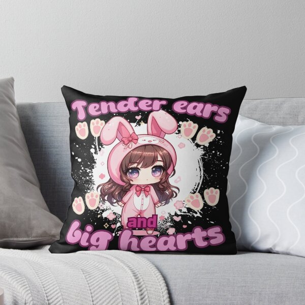 Item preview, tender ears end big heart, kawaii illustration of chibi with rabbit costume  designed and sold by LWOI.