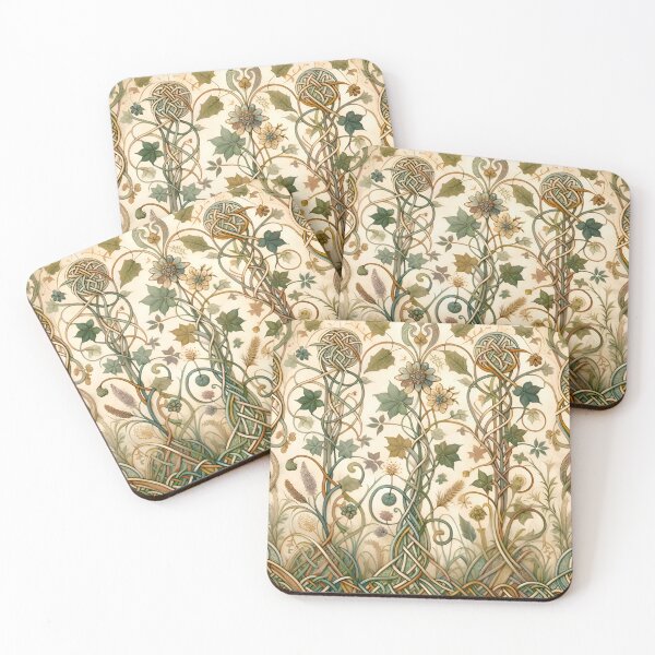 Item preview, Gaelic Cottage Celtic Core Enchanted Garden Floral Pattern  designed and sold by NancyzKreations.