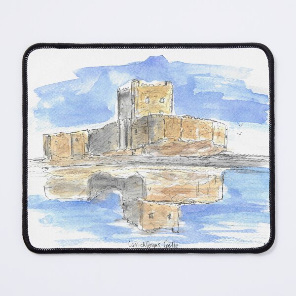 Item preview, Carrickfergus Castle watercolour illustration. designed and sold by DebTheZeb.