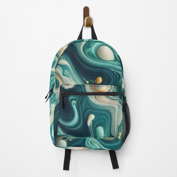 Artikelvorschau, Petrol & Lime Liquid Marble Art entworfen und verkauft von PixelParinda.
