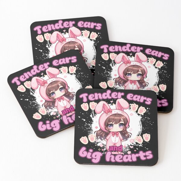 Item preview, tender ears end big heart, kawaii illustration of chibi with rabbit costume  designed and sold by LWOI.