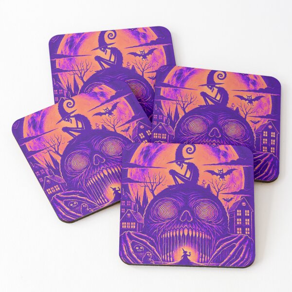 Item preview, Halloween Monsters on Purple and Orange Background designed and sold by Blink Art Studio.