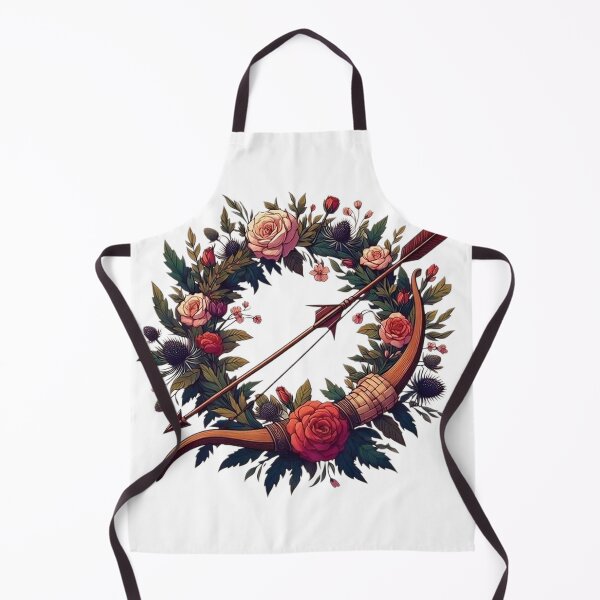 Item preview, bow and arrow with flower wreath designed and sold by StickerManiaBE.