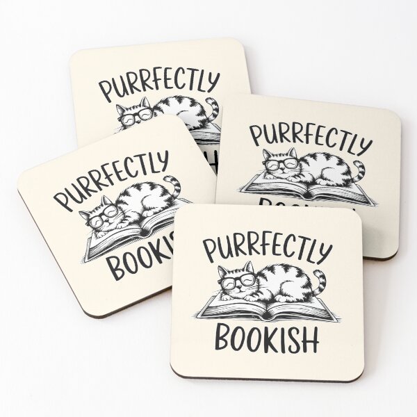 Item preview, Purrfectly Bookish Cat Design for Book Lovers designed and sold by Dream-Fab.