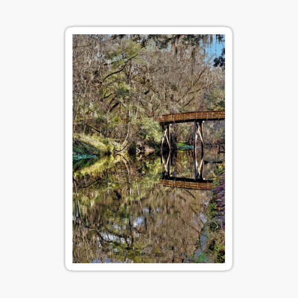 Item preview, Reflections - Wooden Bridge Over The Hillsborough River - Florida designed and sold by jtrommer.